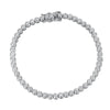 2-6mm Moissanite Tennis Bracelet Plated White Gold - Rokshok
