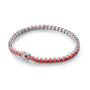 Red & Sliver Moissanite Tennis Bracelets - Rokshok