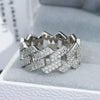 Double Row Moissanite Cuban Chain Ring - Rokshok