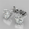 4 Carat Heart Shape Moissanite Stud Earrings - Rokshok
