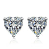 4 Carat Heart Shape Moissanite Stud Earrings - Rokshok