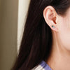Green Pink Full Moissanite Diamonds Stud Earrings - Rokshok