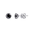 Black Round Cut Moissanite Diamond Stud Earrings - Rokshok