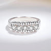 Moissanite Ring With Double Row Beads - Rokshok