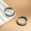 Black Moissanite Diamond Hoop Earrings - Rokshok