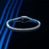2-6mm Moissanite Tennis Bracelet Plated White Gold - Rokshok