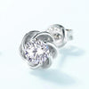 5mm Rose Flower Shape Moissanite Stud Earrings - Rokshok