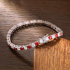 Red & Sliver Moissanite Tennis Bracelets - Rokshok