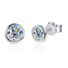 1ct Moissanite Round Stud Earring - Rokshok