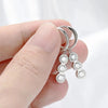 3mm Bubble Moissanite Hoop Earrings - Rokshok