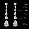 Long Waterdrop Moissanite Diamond Earrings - Rokshok