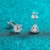 1ct Moissanite White Gold Stud Earring - Rokshok