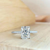3CT 4-Prong Rectangle Oval Moissanite Ring - Rokshok