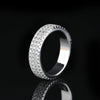 1.5mm Triple Row Moissanite Ring Band - Rokshok