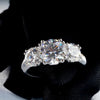 2 - 5ct 3-stones Moissanite Diamond Ring - Rokshok