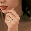Moissanite Ring With Double Row Beads - Rokshok