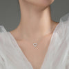 Sparking Moissanite Necklace Heart Pendant - Rokshok