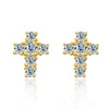 1.4cttw Cross Moissanite Diamond Stud Earrings - Rokshok
