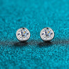 1ct Moissanite Round Stud Earring - Rokshok