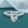 1.5 Carat Water Drop Shape Moissanite Engagement Rings - Rokshok