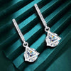 5mm/6.5mm Triangle Moissanite Drop Earrings - Rokshok