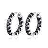Black Moissanite Diamond Hoop Earrings - Rokshok