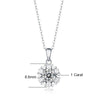 1-5 Carat Snowflake Pendant Moissanite Diamond Necklace - Rokshok