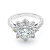 1 & 2 CT Sunflower Moissanite Diamond Ring - Rokshok