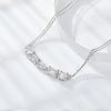 Heart-shaped Oval Water Drop Emerald Cut Moissanite Pendant Necklace - Rokshok