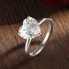 10mm 4ct Heart Moissanite Ring - Rokshok
