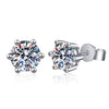 Moissanite 6 Claws Screw Stud Earrings - Rokshok