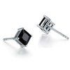 Unisex Cut Square Stud Earrings 1CT Black Moissanite - Rokshok
