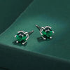 2 CT Classic Six Claw Colored Moissanite Stud Earrings - Rokshok