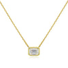 Emerald Cut Moissanite Pendant Necklace - Rokshok