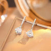 5mm/6.5mm Triangle Moissanite Drop Earrings - Rokshok