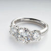 2 - 5ct 3-stones Moissanite Diamond Ring - Rokshok