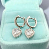 Heart Shape Moissanite Diamond Hoop Earrings - Rokshok