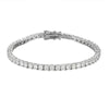 2-6mm Moissanite Tennis Bracelet Plated White Gold - Rokshok