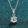 1ct 2ct Moissanite Necklace Pendant - Rokshok