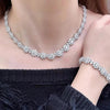 Luxury Flowers Full Moissanite Bride Necklace - Rokshok