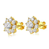 Sunflower Full Moissanite Diamond Stud - Rokshok