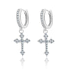 Moissanite Cross Pendant Earrings - Rokshok