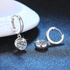 Round Hoop Moissanite Pendant Earrings - Rokshok