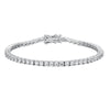 2-6mm Moissanite Tennis Bracelet Plated White Gold - Rokshok