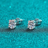 Oval Cut Moissanite Diamond Stud Earrings - Rokshok