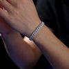 8mm Cuban Link Chain bracelet with Moissanite Diamonds - Rokshok