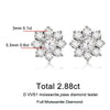 Sunflower Full Moissanite Diamond Stud - Rokshok