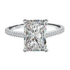 3CT 4-Prong Rectangle Oval Moissanite Ring - Rokshok