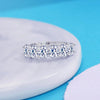 3CT 6-Stone Oval Moissanite Diamond Eternity Ring - Rokshok