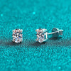 Oval Cut Moissanite Diamond Stud Earrings - Rokshok